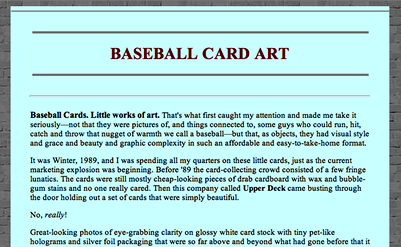 baseball card art