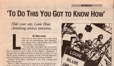 Louie Bluie Preview